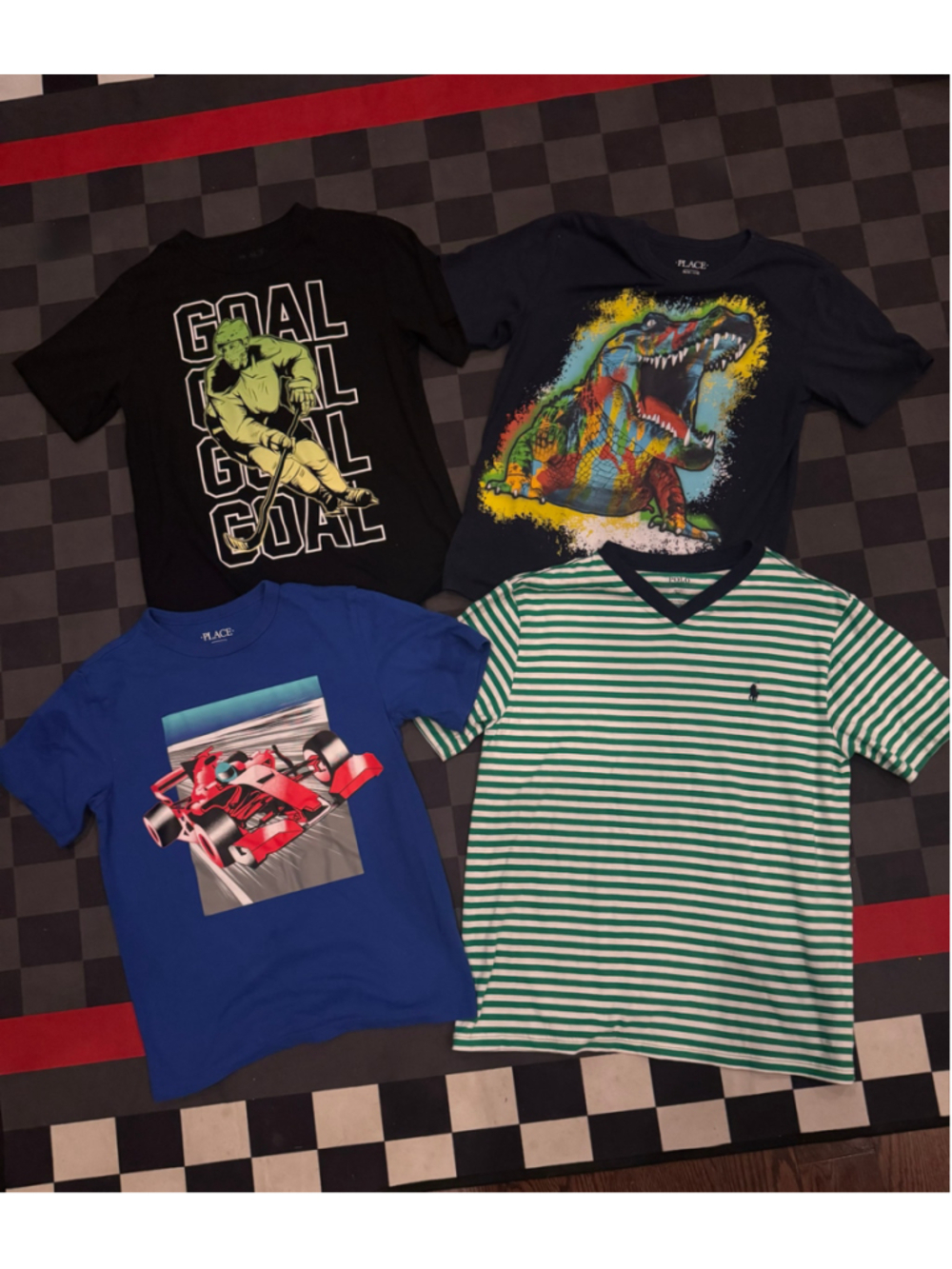 Boys The Children's Place Hockey Graphic Tee Black Size M
